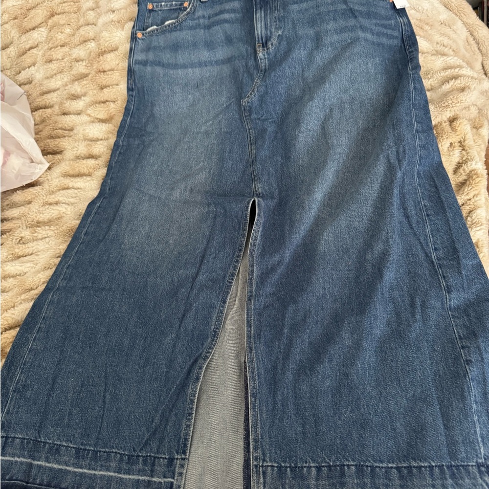 GAP Women's Blue Denim Maxi Skirt